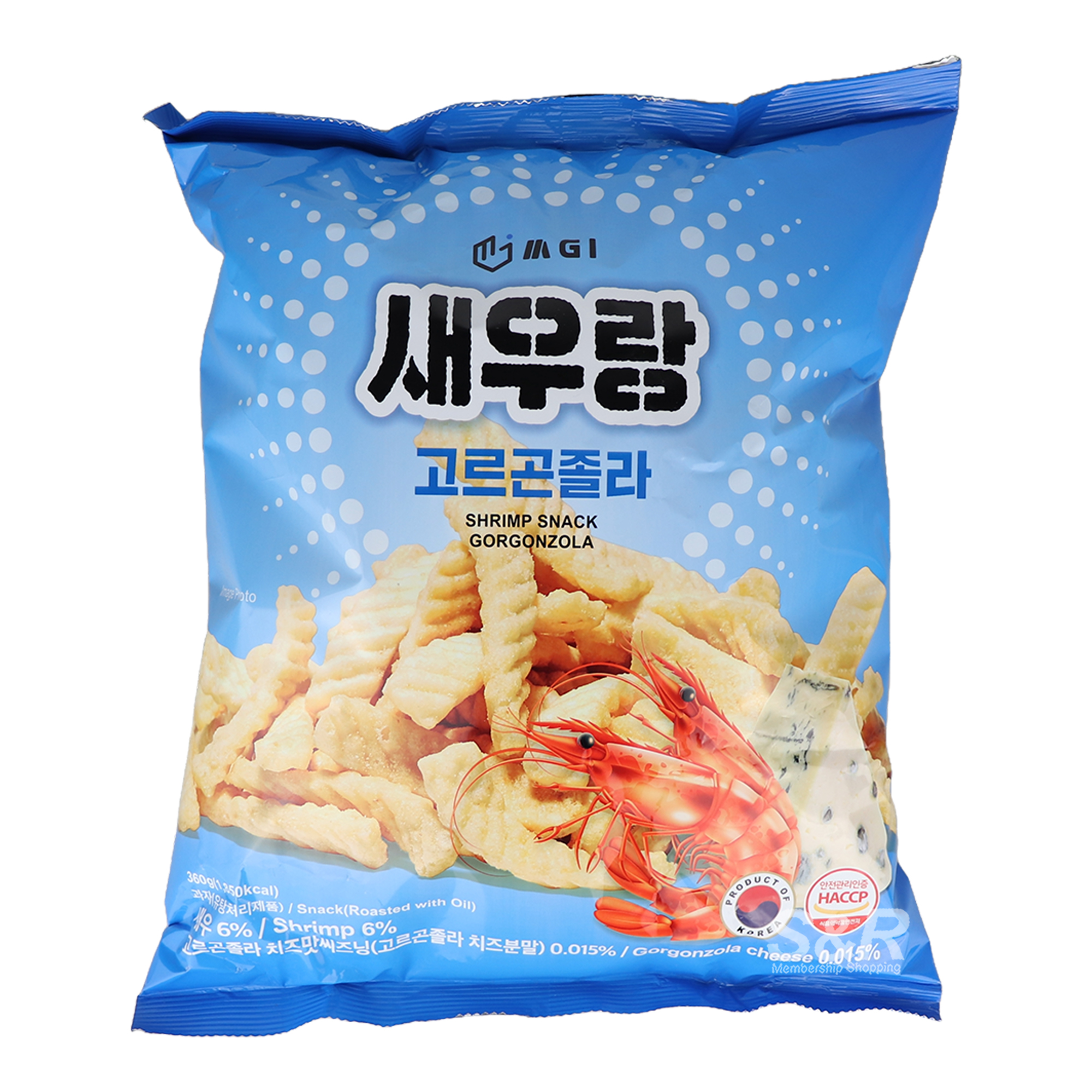 MGI Gorgonzola Shrimp Snack 360g